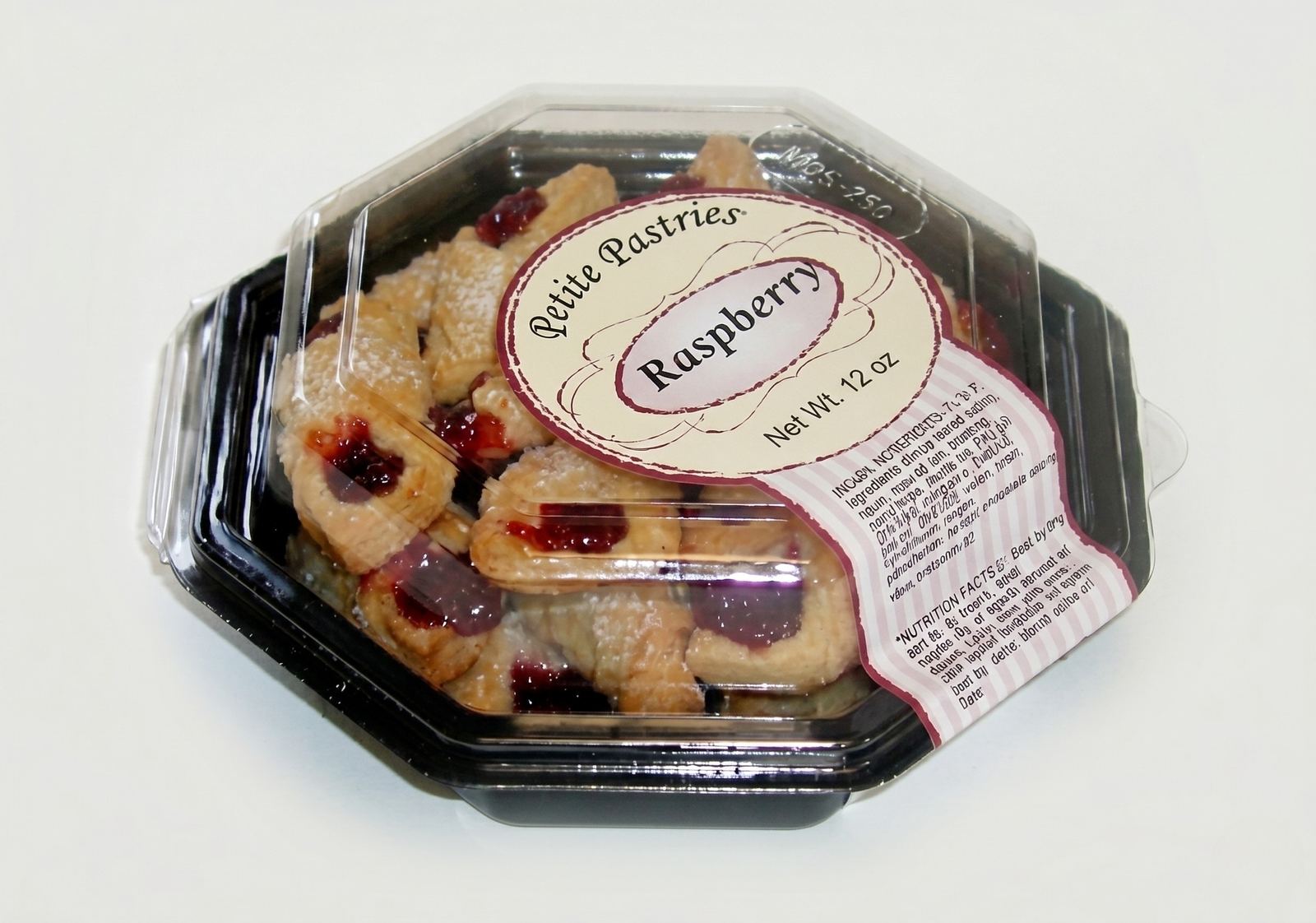 Petite Pastries bakery clamshell label